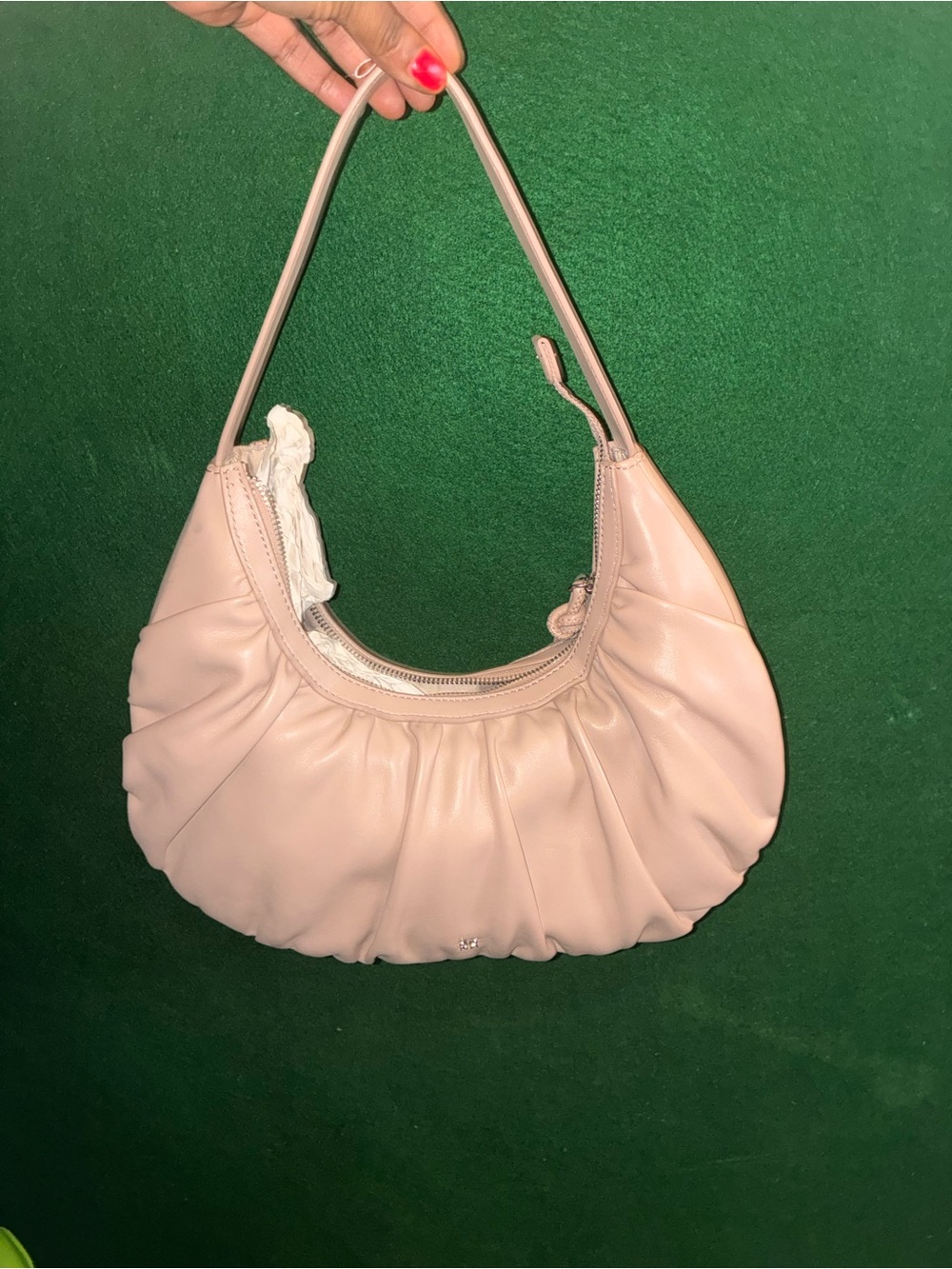 Naturalizer Soft Pink Pleated Shoulder Bag